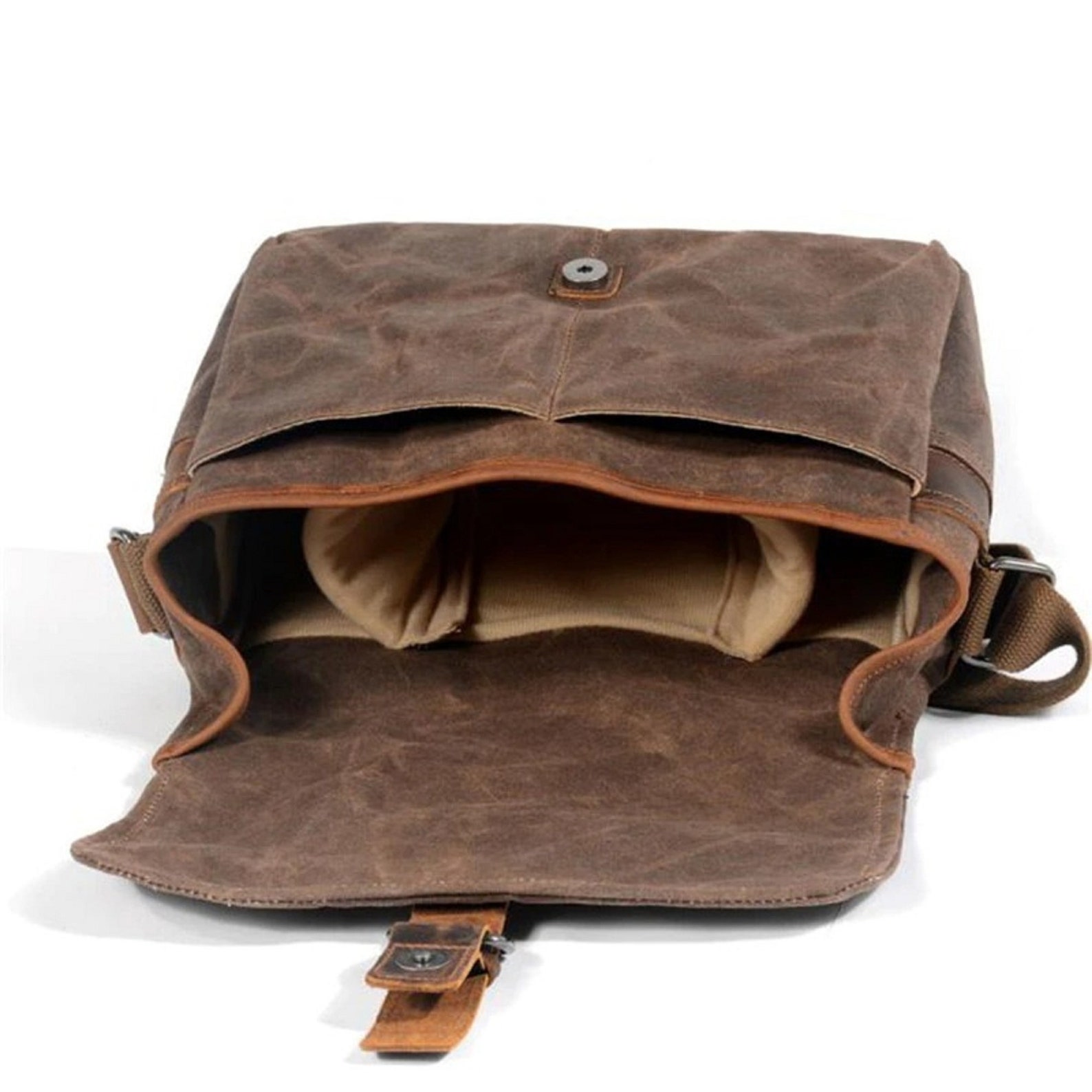 Mens Canvas Crossbody Bag Messenger Travel Shockproof Camera Bag Etsy