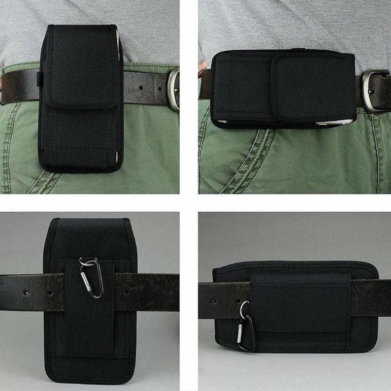 Black Smart Phone Pouch Travel Wallet for Phone iPhone Hanging - Etsy