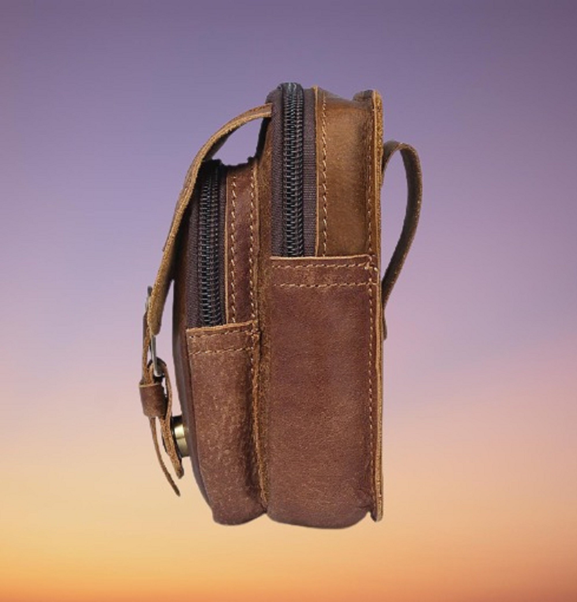 Mens Genuine Leather Cell phone pouch Original leather Cell Etsy