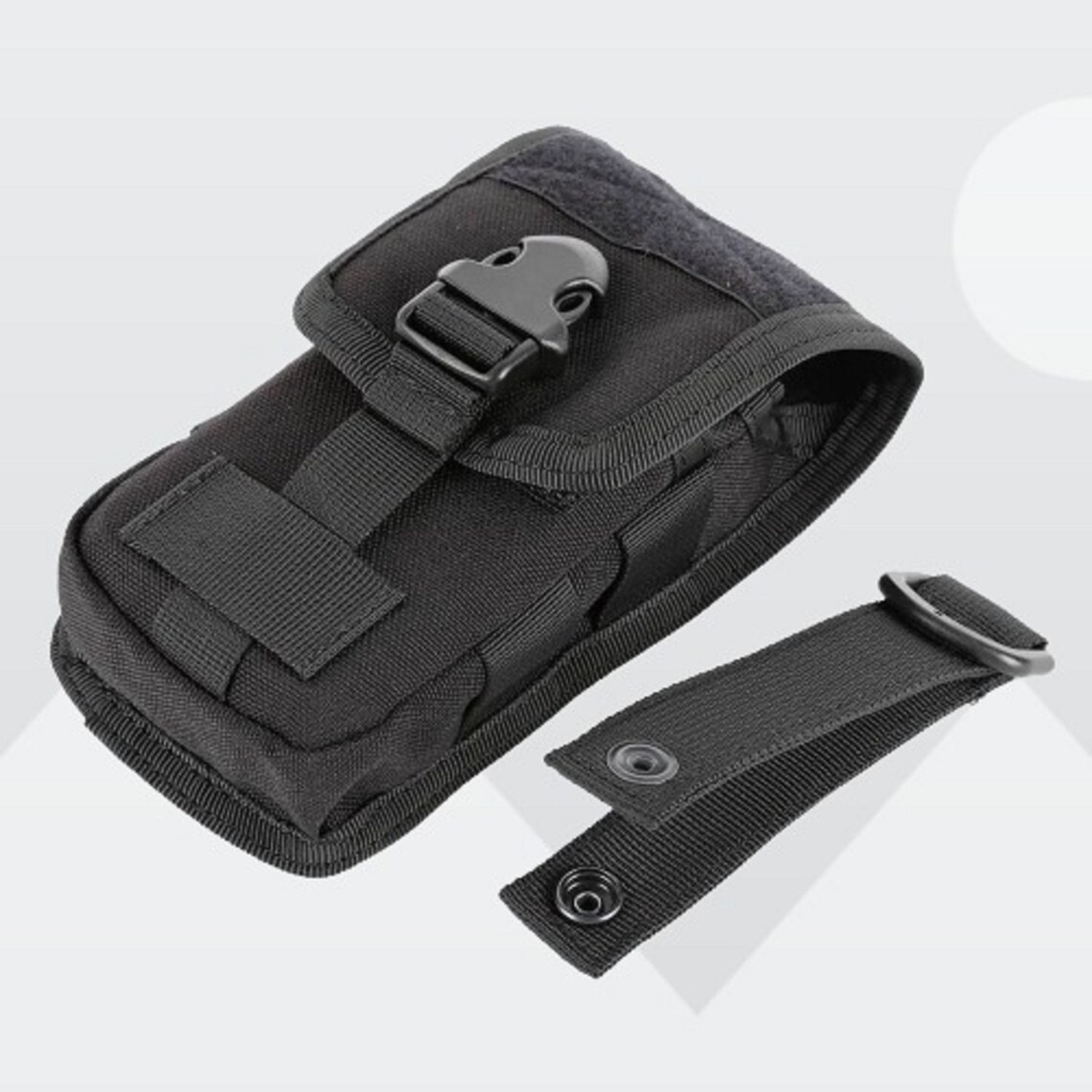 Black Smart Phone Pouch Tactical Double Layer Military Gadget Etsy