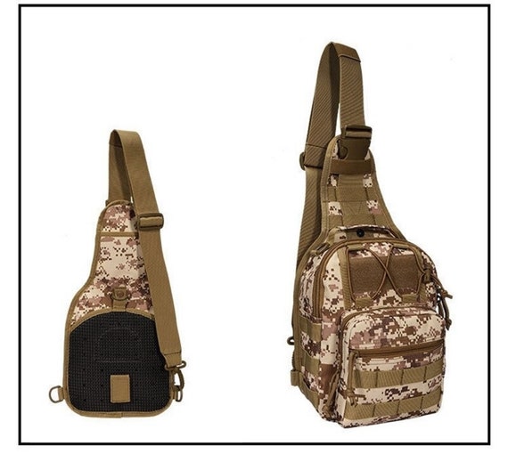 Military Tactical Shoulder Backpack Sling Bag Men Outdoor Hiking Camping  Shoulder Bag for Men's 
