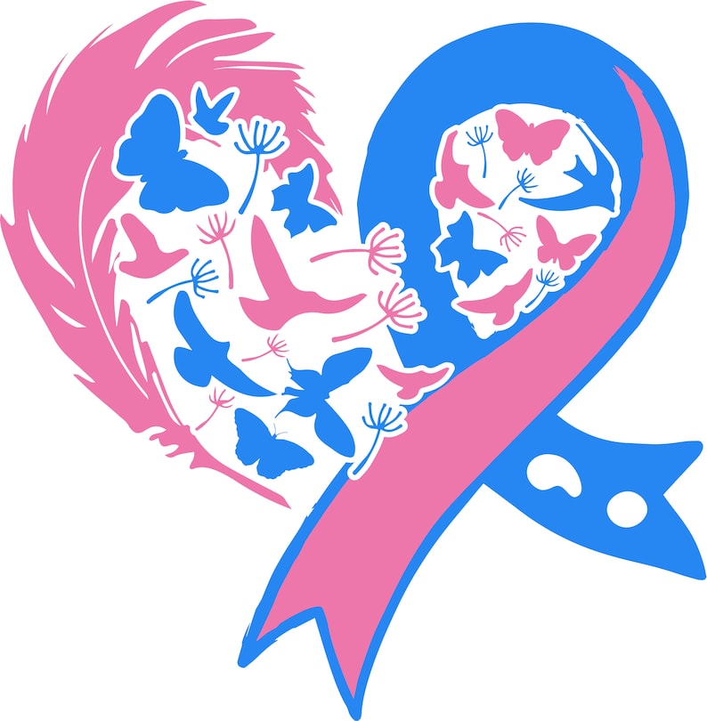 Download Cancer Ribbon Loss Ribbon Feather and butterfly Pregnancy ...