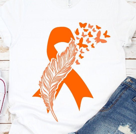 Download Cancer Ribbon Loss Ribbon Feather and butterfly SVG Cancer ...