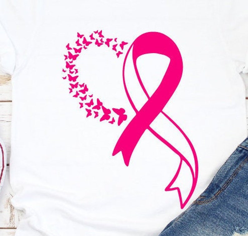 Download Cancer Ribbon Loss Ribbon Feather and butterfly SVG Cancer ...