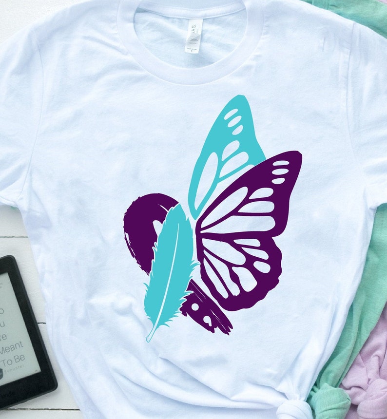 Suicide Loss svg Suicide Loss Ribbon Feather SVG Suicide Loss awareness SVG Suicide Loss Ribbon SVG Suicide Ribbon butterfly