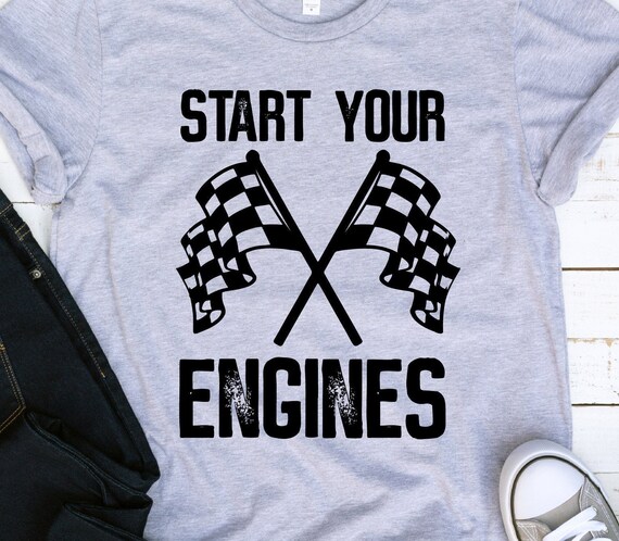 Start Your Engines Checkered Flag Fast Cars Shirt Beer Etsy Uk