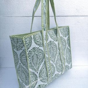 Große gesteppte Einkaufstasche, Wochenendtasche, Baumwolltasche, Einkaufstasche, Geschenke für Sie