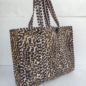 Bolsa de mano acolchada, bolso de algodón, bolsa de compras grande, bolsa de viaje, regalos para ella