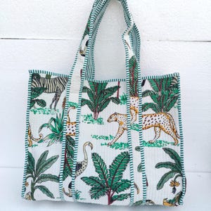 Indian Handmade Cotton Quilted Bag Shopping Handbag Gifts For Her