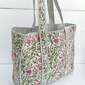 Sac fourre-tout matelassé, grand sac shopping en coton, sac de voyage, cadeaux pour elle
