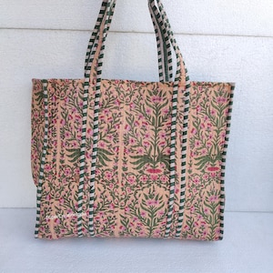 Sac en coton matelassé, sac fourre-tout, sac d'épicerie, sac pour femme, cadeaux pour elle
