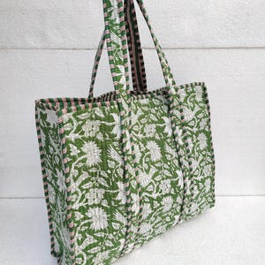 Vogel Print Einkaufstasche, gesteppte Baumwolltasche, Einkaufstasche, große Einkaufstasche, Geschenke für sie