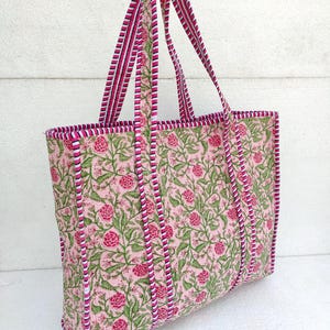 Gesteppte Einkaufstasche, Baumwolle große Einkaufstasche, Reisetasche, Geschenke für sie