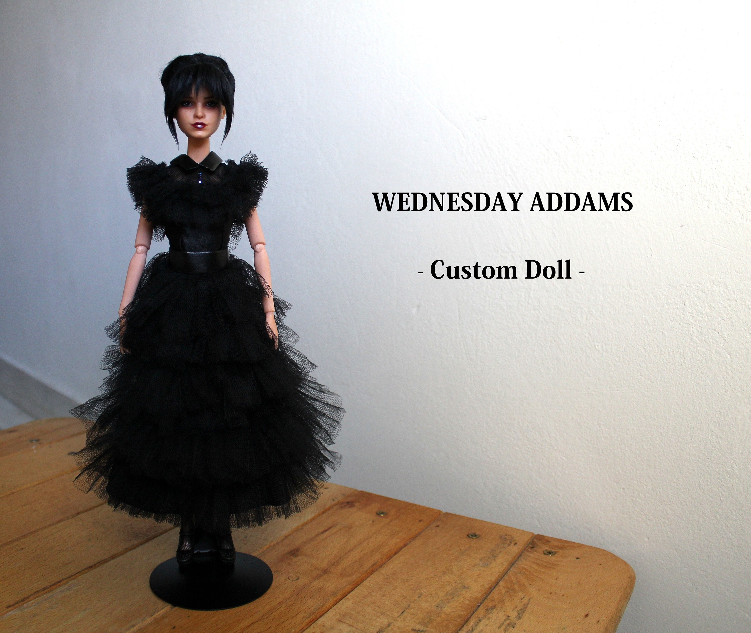 Wednesday Addams Custom Doll - Prom Version, OOAK, Limited Edition