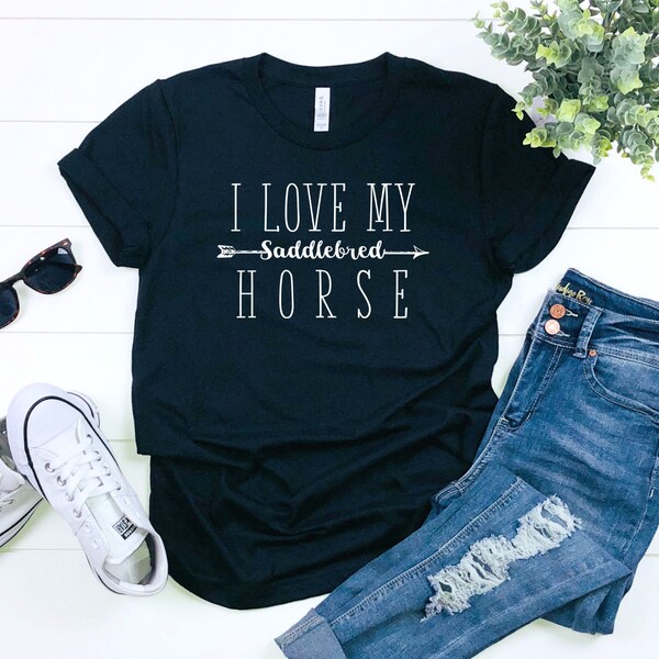 SaddleBred horse breed t shirt-equestrian racerback tank top-horseback riding decal-equestrian cute gifts-horse lover clothing-horse lover