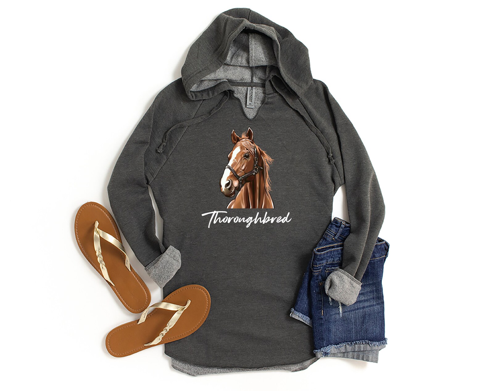 Thoroughbred Horse Hoodie Horse Hoodie Horse Lover Hoodie Etsy