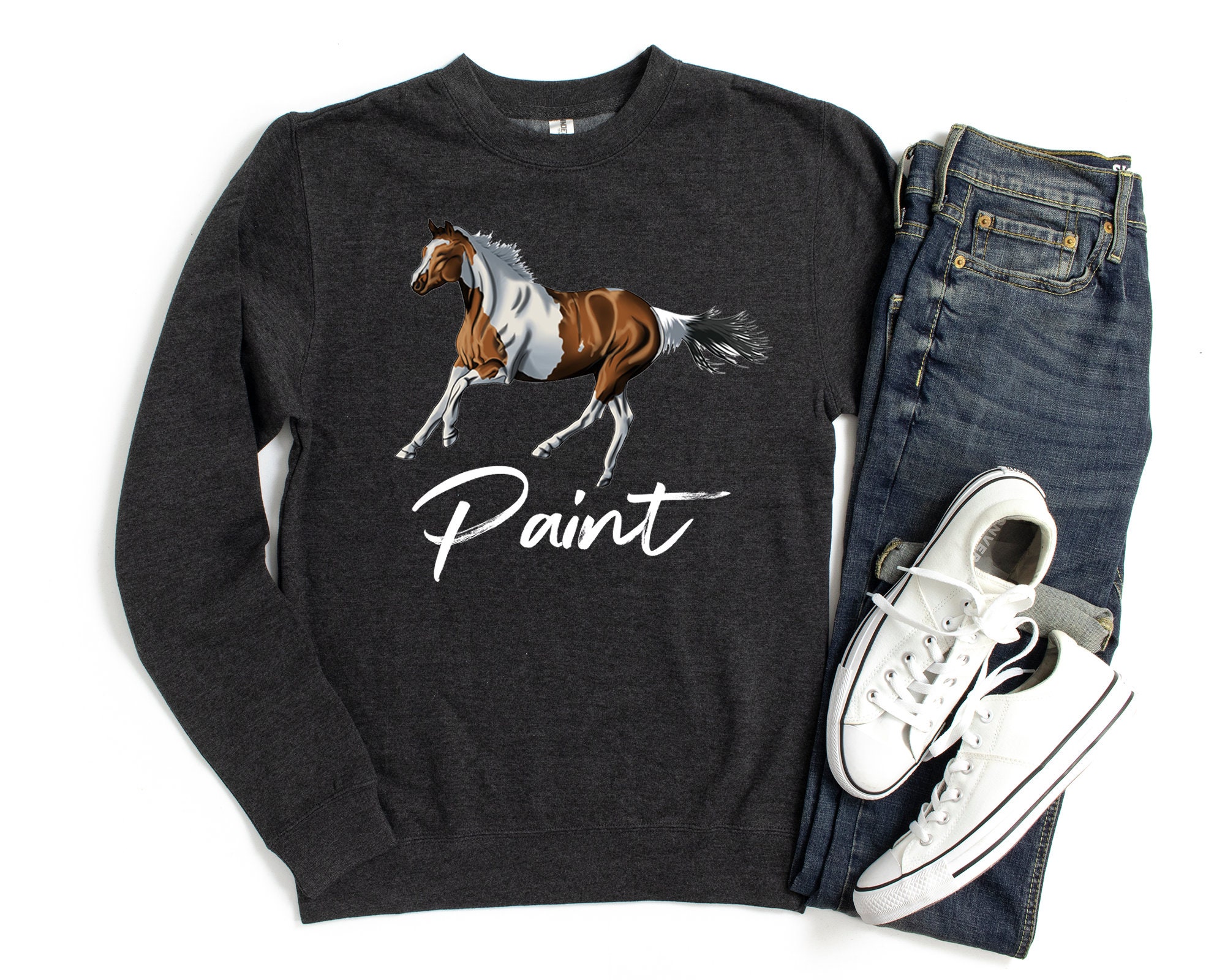 Horse Sweatshirt Horse Owner Sweatshirt Equestrian Trainer Etsy