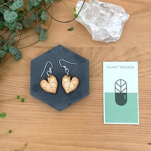 Small Anthurium Clarinervium earrings/ anthurium magnificum earrings / anthurium crystallium earrings
