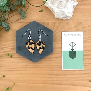 Small Monstera Adansonii Earrings