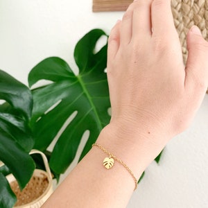 18k gold plated or stainless steel Monstera Deliciousa Necklace Bracelet Anklet