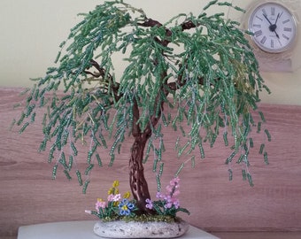 Saule pleureur,Arbre de vie,Arbre à perles,Décoration d'intérieur,Cadeau de famille,Saule pleureur