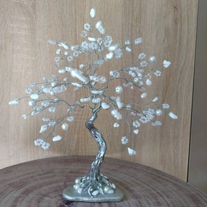 Árbol de cristal, árbol de la vida de perlas, regalo de boda, regalo de aniversario, decoración de oficina en casa