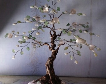 Gemstone Tree,Aventurine Tree of Life,Romantic Gift,Anniversary Gift,Feng Shui Tree.