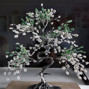 Crystal tree, Aventurine bonsai tree,Tree of Harmony and Health,Birthday gift,Anniversary gift,Wedding gift,Magic decor
