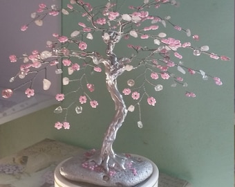 Gemstone Tree,Crystal Tree,Rose Quartz Tree,Beads Tree,Love Gift,Home decor,Spiritual Gift for Love,Sweet Baby Girl Gift
