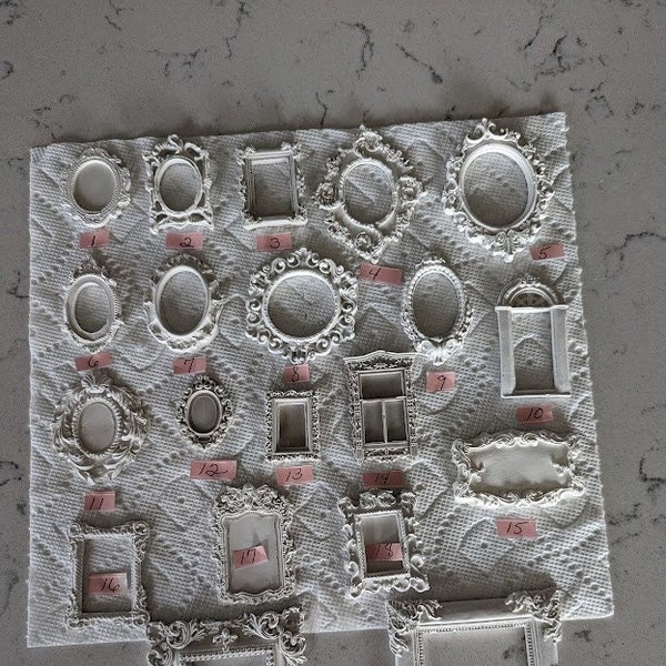 Marcos arquitectónicos en miniatura de yeso - Marcos en miniatura