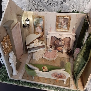 The Music Academy Front Parlor Decorated Doll House Room