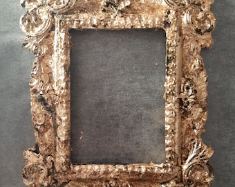 Antiqued Gilded Miniature Frame