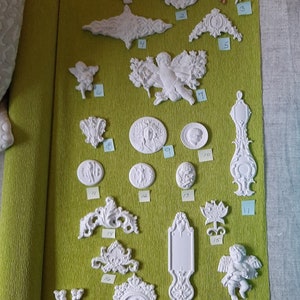 Miniature Plaster Architectural Elements - Architectural Appliques - Miniatures