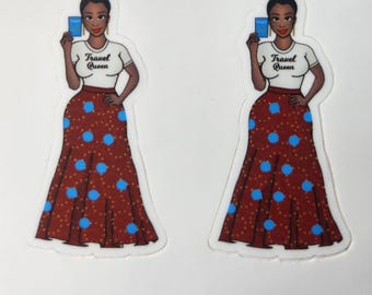 Stickers femmes noires, Stickers lectrices noires, Stickers voyage, Stickers fille noire, Stickers afro-américains