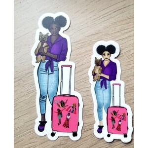 Black Girl Stickers, Melanin Stickers, Aesthetic Stickers, Black College Gifts, Water Bottle Stickers, Hydro Flask Stickers, Black Pride Art