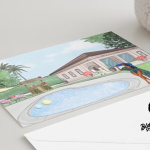 Black Woman Greeting Cards, Miss You Card Set