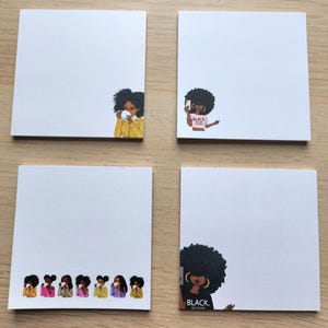 Black History Month, Black Girl Sticky Notes, Planner Sticky Notes, Office Decor, JW Pioneer Gifts, Sticky Note Pads