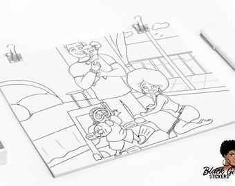 Black Girl Coloring Pages, African American Coloring Pages, Family Printable Coloring Pages, Coloring Pages For Adults, Kids Coloring Pages