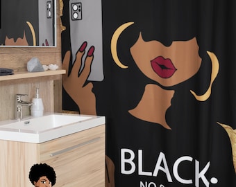 Black Girl Magic Shower Curtain, Shower Curtain, Just Because Gift,  Long Shower Curtain, Unique Gifts, Apartment Gift, Bath Accessories,