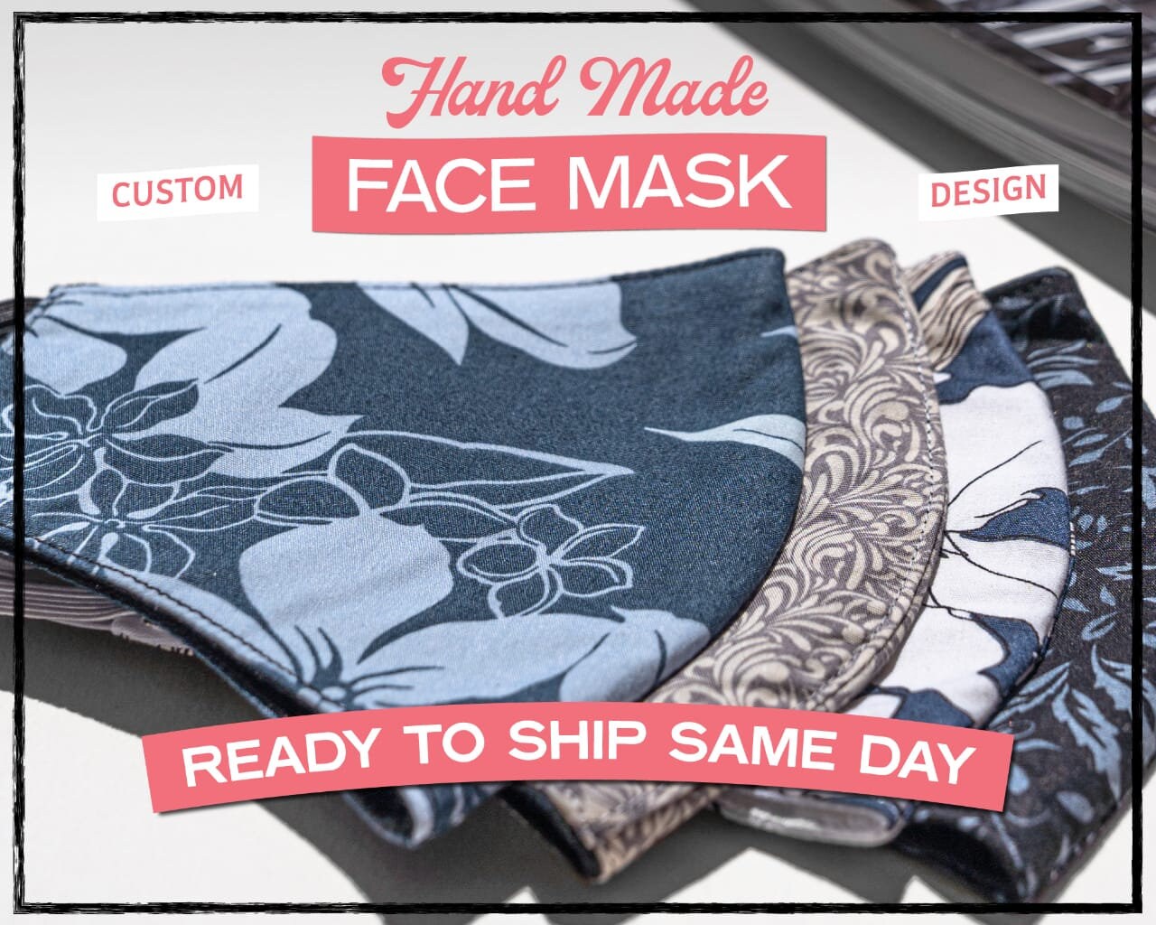 Face Mask Cotton Washable, Reusable and Double Layered + Filter Pocke…