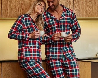 Matching Checkered Pyjamas For Couples