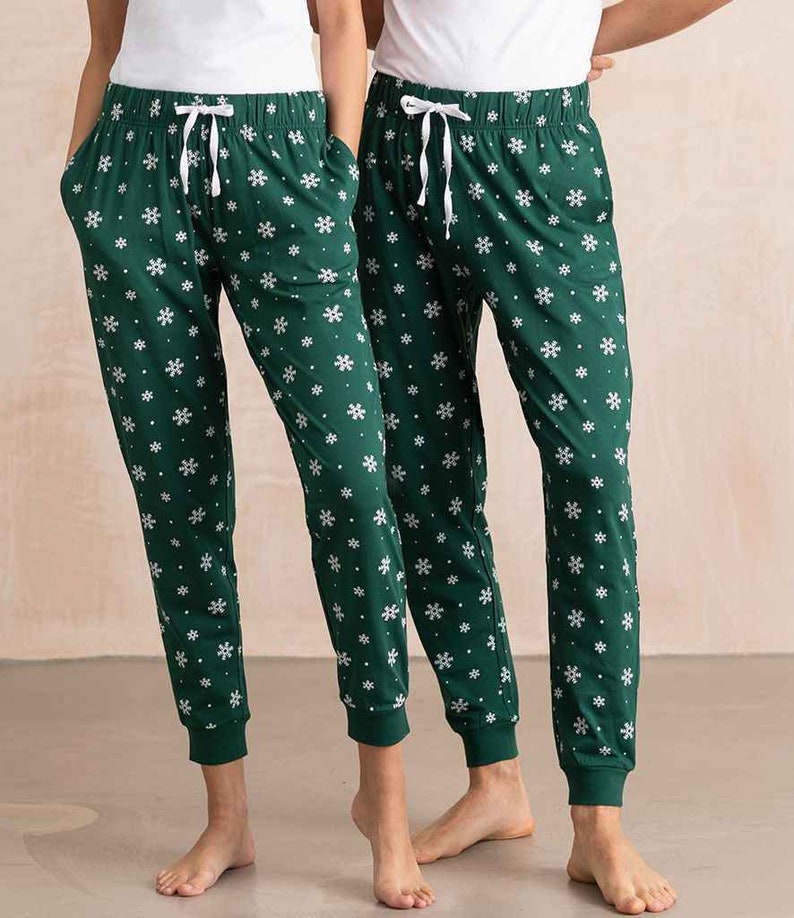 Snowflake PJ Pants Matching Set for Couples Etsy