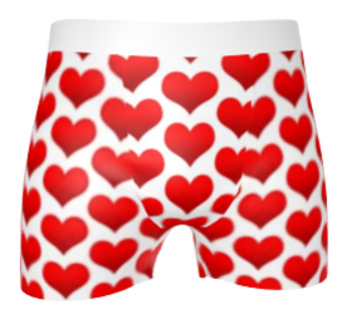 Red Hearts on White Matching Underwear Set for Couples - Etsy