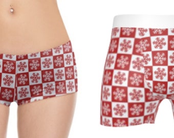 Christmas Geometric Matching Underwear Set For Couples
