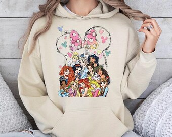 Princess Minnie Bow - Hoodie GD, Disney Princess shirt, Happiest Place on Earth, Disneyland Shirt, Disneyworld Trip, Disney Girls Trip