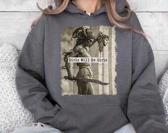 Medusa Feminist  - Hoodie GD, Medusa with the Head of Perseus Tee, Feminist Shirt, Women's Empowerment Shirt, Feminism Shirt