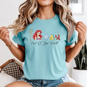Part of your world - Comfort Colors, Mermaid Shirt, Disney Ariel Princes Shirt, Disney Girls Trip, Disney Birthday Girl, Dinglehopper image 1