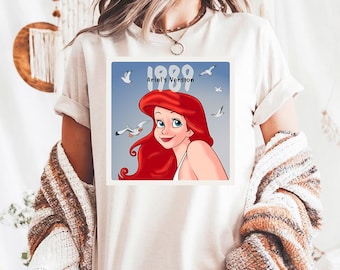 Wersja Ariel z 1989 roku (A) – kolory komfortowe, koszulka z księżniczką Disneya Ariel, koszulka z dziewczynką Disney Trip, koszulka z syrenką Ariel, koszulka z Ariel Disney