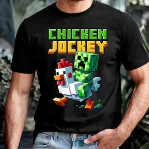Chicken Jockey - Funny Farm Animal Tee, Gamers and Animal Lovers tee, Gamer Gift, Chicken Lovers shirt, Quirky Tee for chicken lover