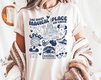 The Most Magical Place on Earth - Comfort Colors, Disney Parks World Shirt, Disney Castle Shirt, Magic Kingdom Shirt, Disney Vacation shirt